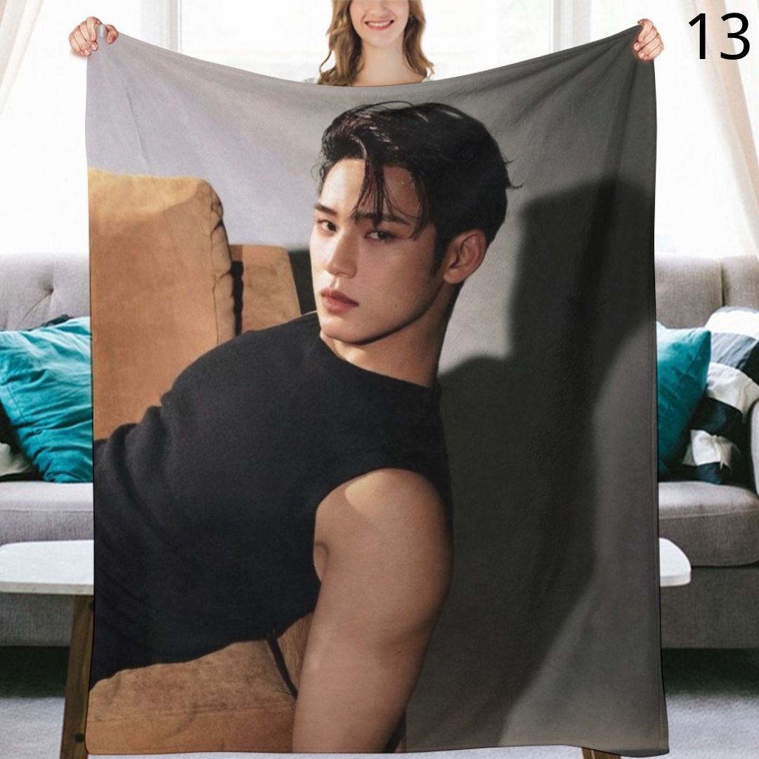 SEVENTEEN Mingyu Blanket, Seventeen Flannel Throw Blanket, Gifts for Carat