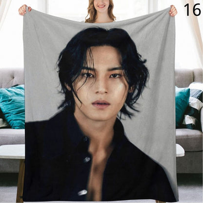 SEVENTEEN Mingyu Blanket, Seventeen Flannel Throw Blanket, Gifts for Carat