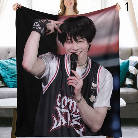 Stray Kids I.N Blanket, SKZ Flannel Throw Blanket, Gifts for Stay