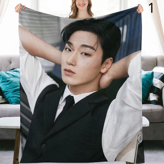 Ateez San Blanket, Ateez Flannel Throw Blanket, Gifts for Atiny