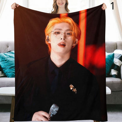 Ateez Mingi Blanket, Ateez Flannel Throw Blanket, Gifts for Atiny