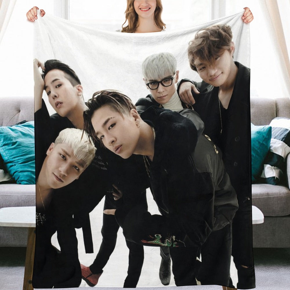 BIGBANG Group Blanket, BIGBANG Flannel Throw Blanket, Gifts for V.I.P