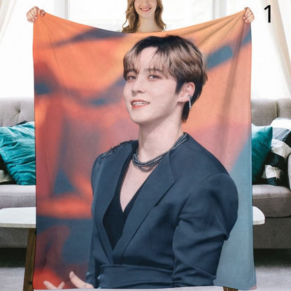 Ateez Yunho Blanket, Ateez Flannel Throw Blanket, Gifts for Atiny