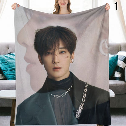 SEVENTEEN Wonwoo Blanket, Seventeen Flannel Throw Blanket, Gifts for Carat