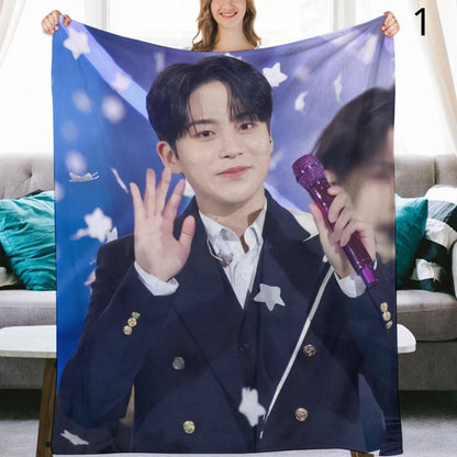 Ateez Jongho Blanket, Ateez Flannel Throw Blanket, Gifts for Atiny