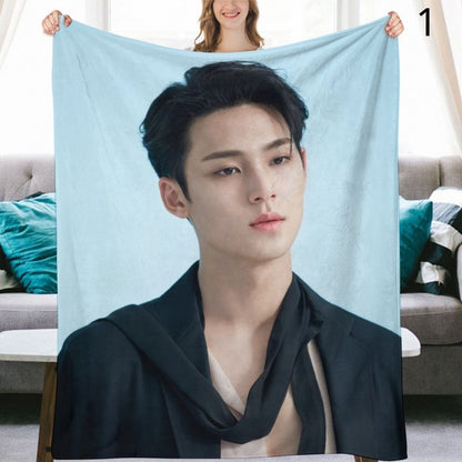 SEVENTEEN Mingyu Blanket, Seventeen Flannel Throw Blanket, Gifts for Carat