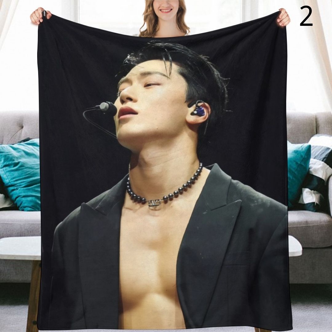 Ateez San Blanket, Ateez Flannel Throw Blanket, Gifts for Atiny