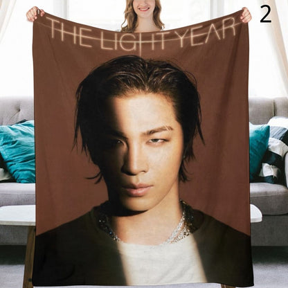 BIGBANG Taeyang Blanket, BIGBANG Flannel Throw Blanket, Gifts for V.I.P