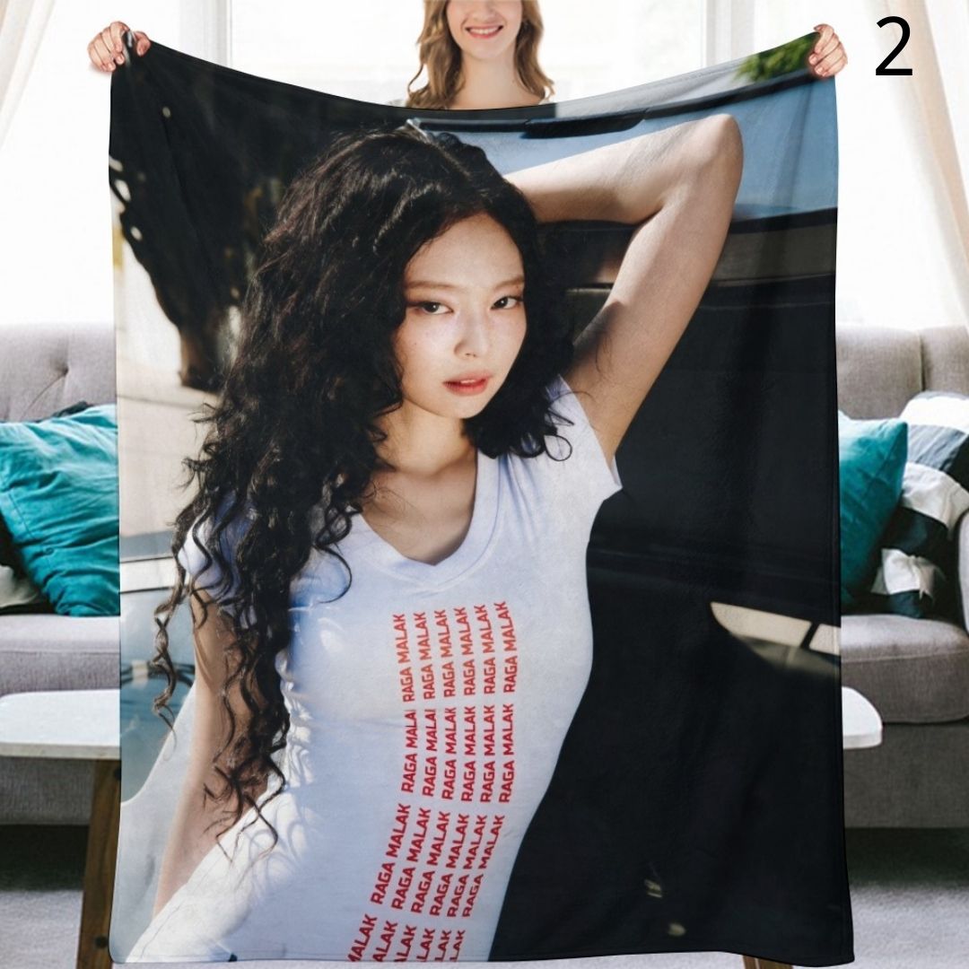 BLACKPINK Jennie Blanket, BP Flannel Throw Blanket, Gifts for Blinks