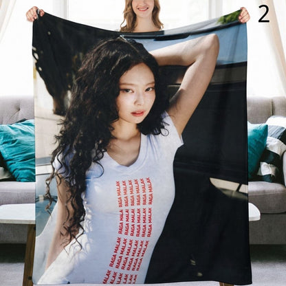 BLACKPINK Jennie Blanket, BP Flannel Throw Blanket, Gifts for Blinks