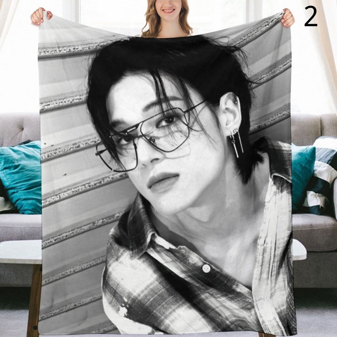 Ateez Wooyoung Blanket, Ateez Flannel Throw Blanket, Gifts for Atiny