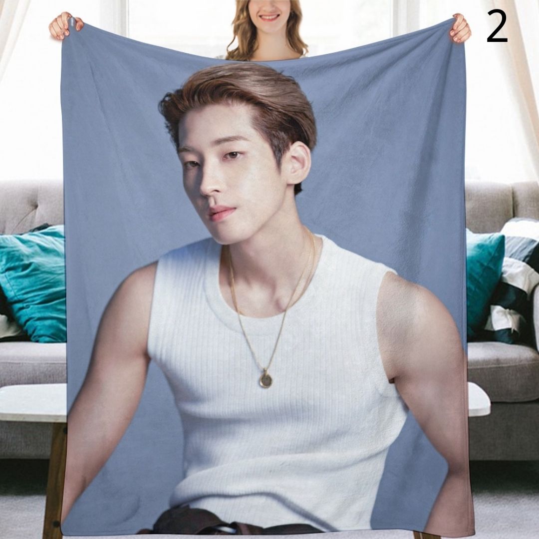 SEVENTEEN Wonwoo Blanket, Seventeen Flannel Throw Blanket, Gifts for Carat