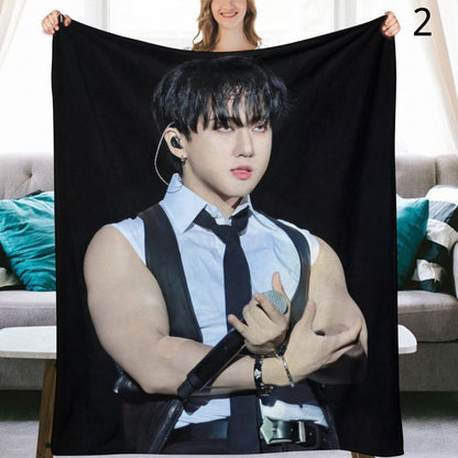 Stray Kids Changbin Blanket, SKZ Flannel Throw Blanket, Gifts for Stay