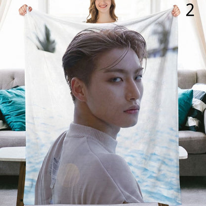 Ateez Seonghwa Blanket, Ateez Flannel Throw Blanket, Gifts for Atiny