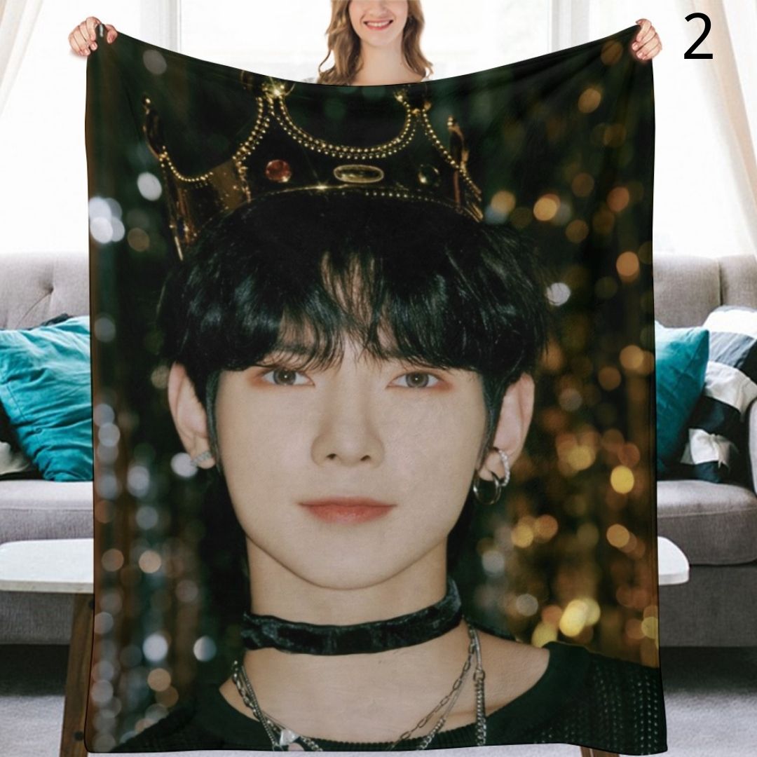 Ateez Yeosang Blanket, Ateez Flannel Throw Blanket, Gifts for Atiny