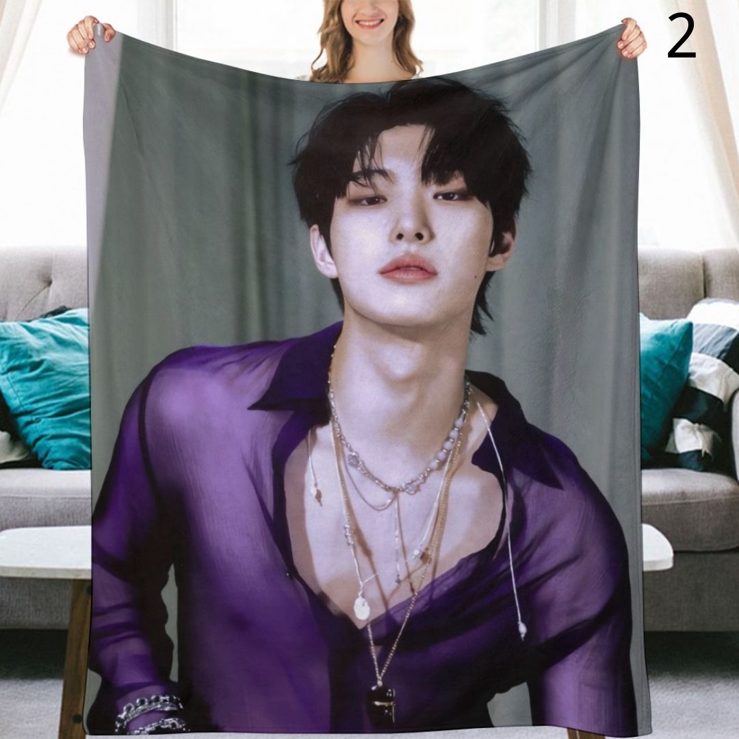 Ateez Mingi Blanket, Ateez Flannel Throw Blanket, Gifts for Atiny