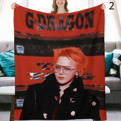 BIGBANG G-Dragon Blanket, BIGBANG Flannel Throw Blanket, Gifts for V.I.P