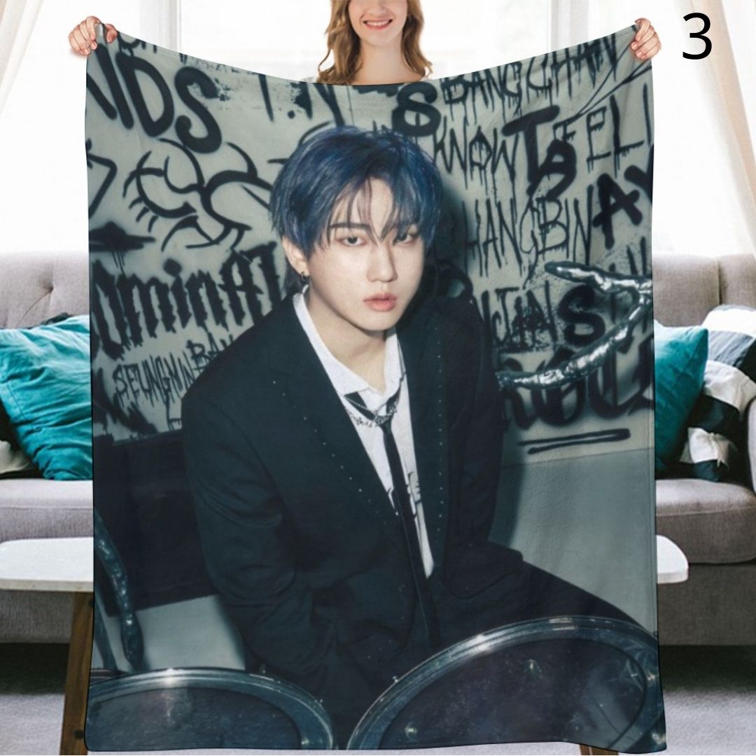 Stray Kids Changbin Blanket, SKZ Flannel Throw Blanket, Gifts for Stay