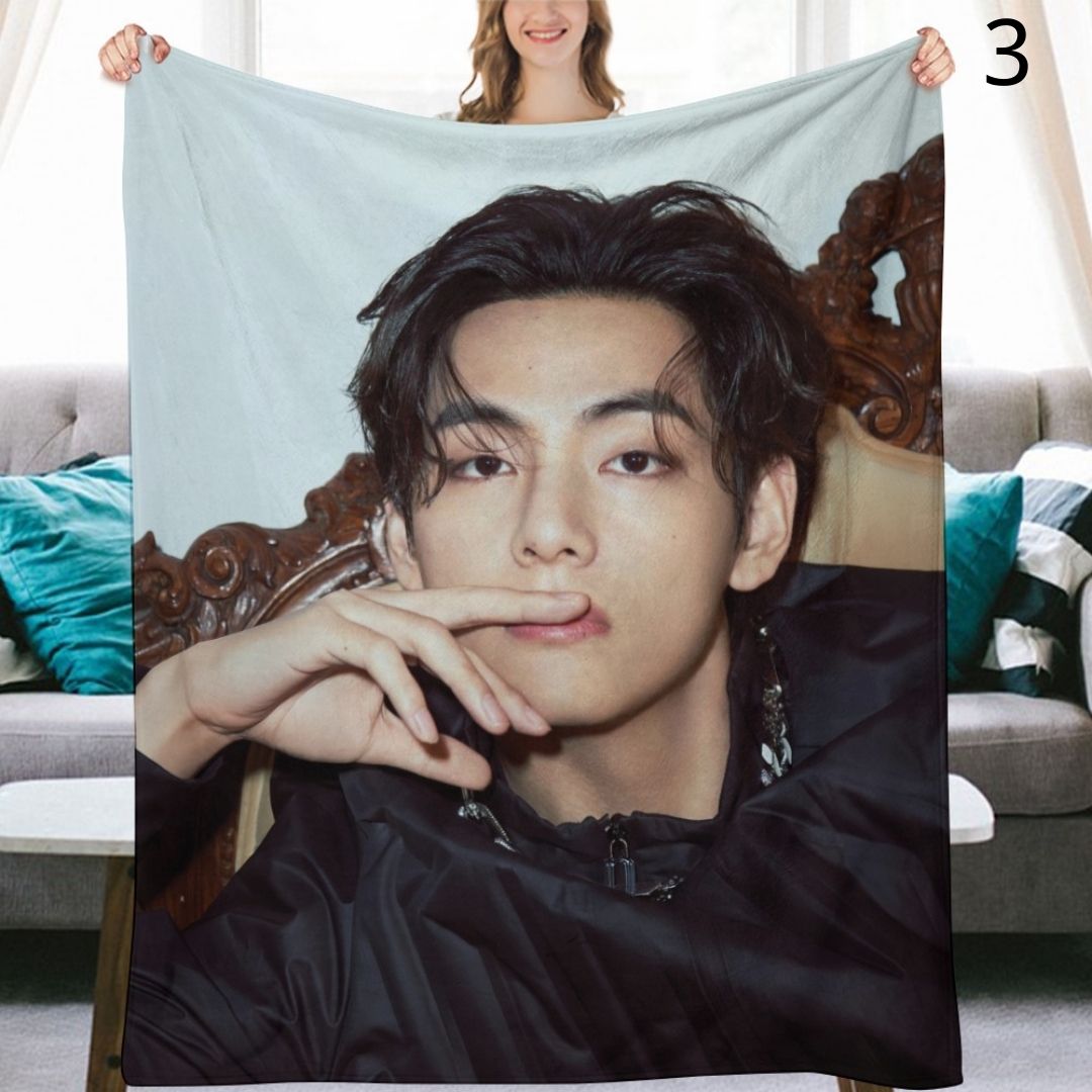 BTS V Taehyung Blanket, BTS Bangtan Boys Flannel Throw Blanket, Gifts for Army