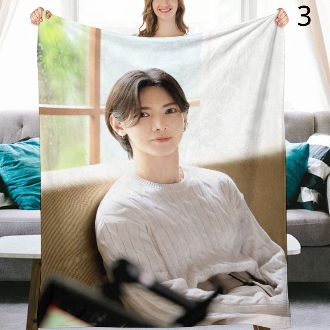 Ateez Yeosang Blanket, Ateez Flannel Throw Blanket, Gifts for Atiny