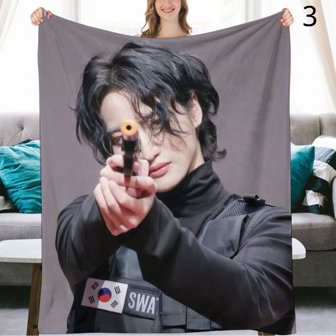 Ateez Seonghwa Blanket, Ateez Flannel Throw Blanket, Gifts for Atiny