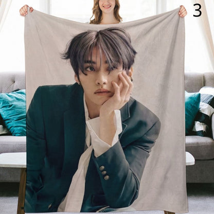 Stray Kids Lee Know Blanket, SKZ Flannel Throw Blanket, Gifts for Stay