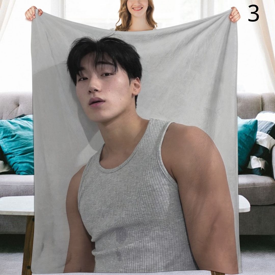 Ateez San Blanket, Ateez Flannel Throw Blanket, Gifts for Atiny