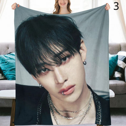 Stray Kids Bang Chan Blanket, SKZ Flannel Throw Blanket, Gifts for Stay