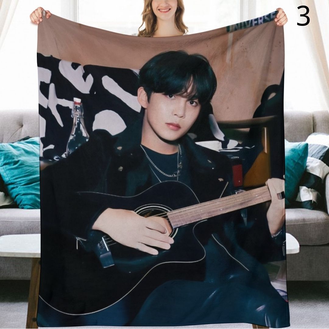 Ateez Jongho Blanket, Ateez Flannel Throw Blanket, Gifts for Atiny