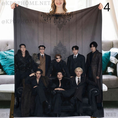 Ateez Group Blanket, Ateez Flannel Throw Blanket, Gifts for Atiny