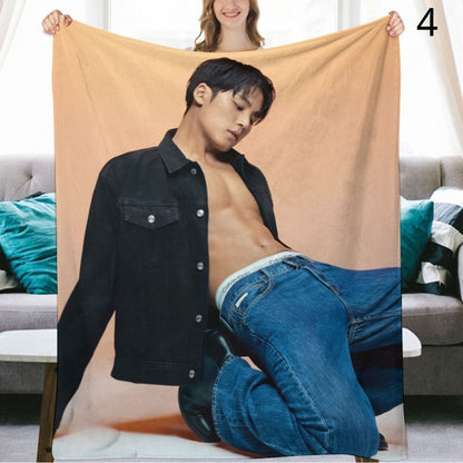 SEVENTEEN Mingyu Blanket, Seventeen Flannel Throw Blanket, Gifts for Carat