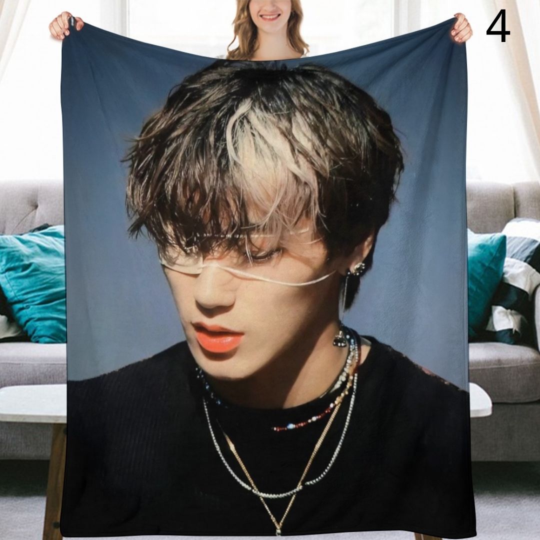 Ateez San Blanket, Ateez Flannel Throw Blanket, Gifts for Atiny