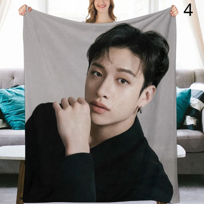 Stray Kids Bang Chan Blanket, SKZ Flannel Throw Blanket, Gifts for Stay