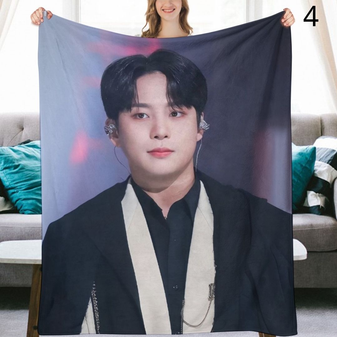 Ateez Jongho Blanket, Ateez Flannel Throw Blanket, Gifts for Atiny