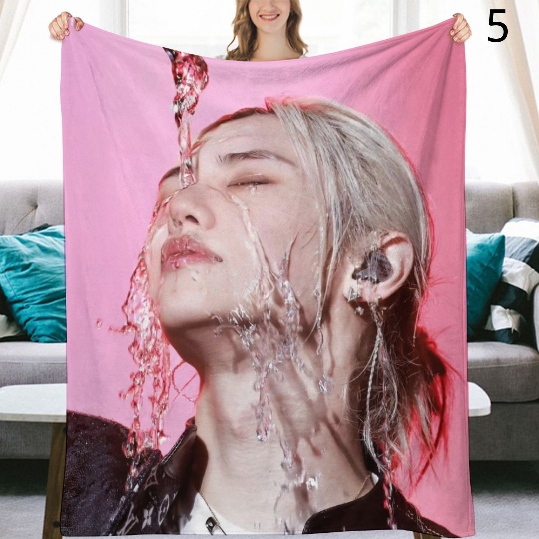 Stray Kids Felix Blanket, SKZ Flannel Throw Blanket, Gifts for Stay