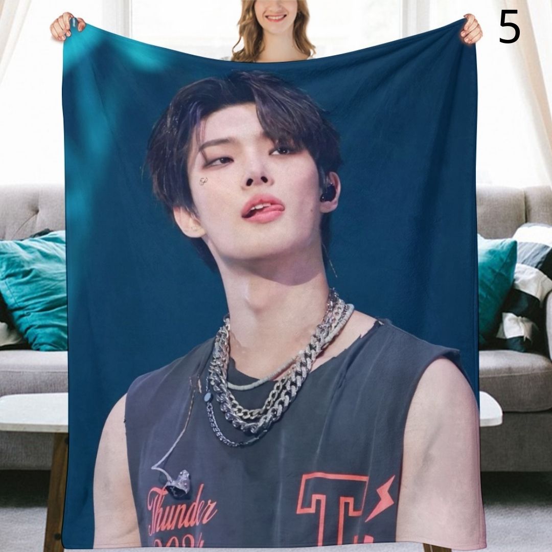 Ateez Mingi Blanket, Ateez Flannel Throw Blanket, Gifts for Atiny