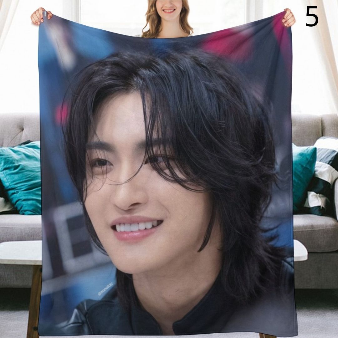 Ateez Seonghwa Blanket, Ateez Flannel Throw Blanket, Gifts for Atiny