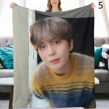 Ateez Jongho Blanket, Ateez Flannel Throw Blanket, Gifts for Atiny