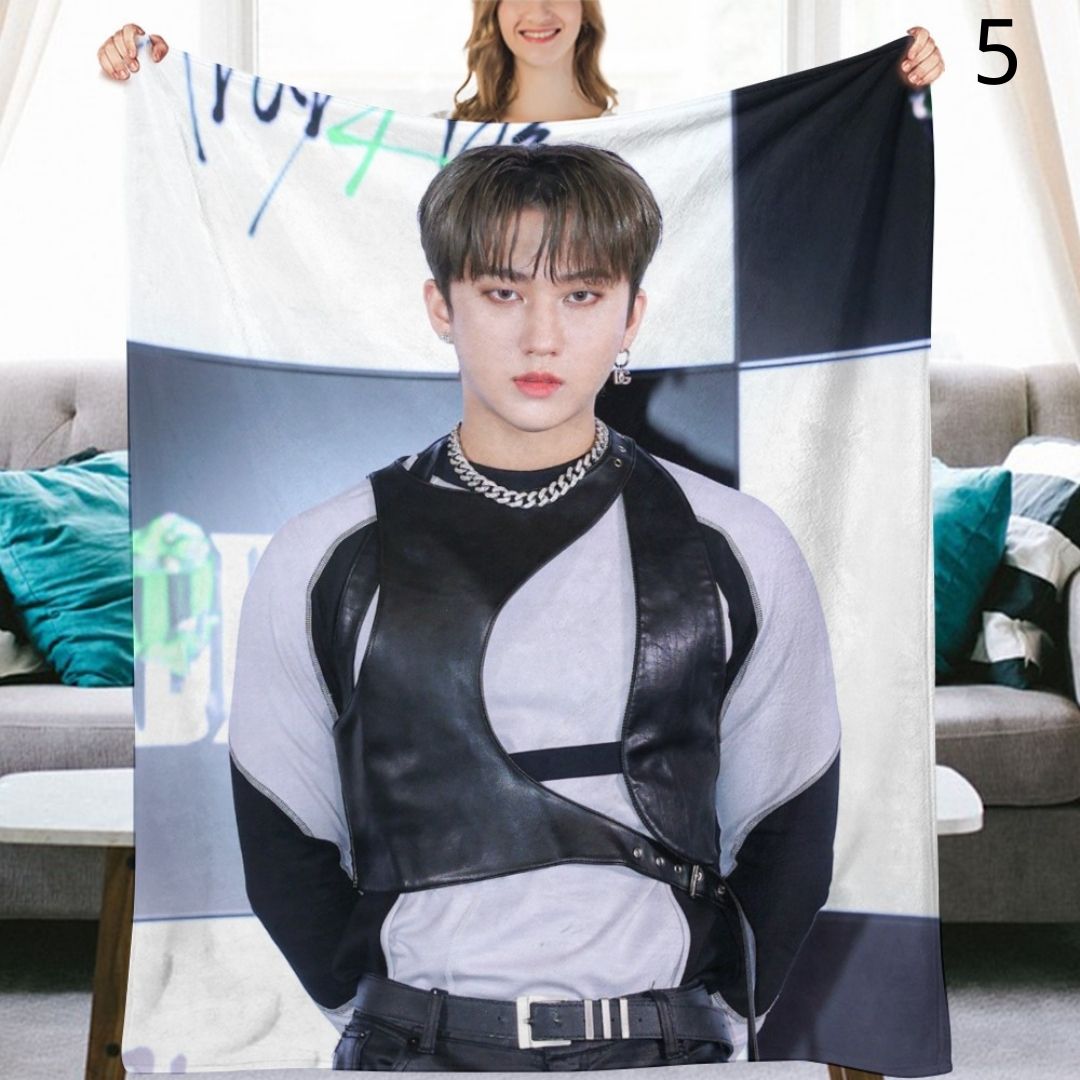 Stray Kids Changbin Blanket, SKZ Flannel Throw Blanket, Gifts for Stay