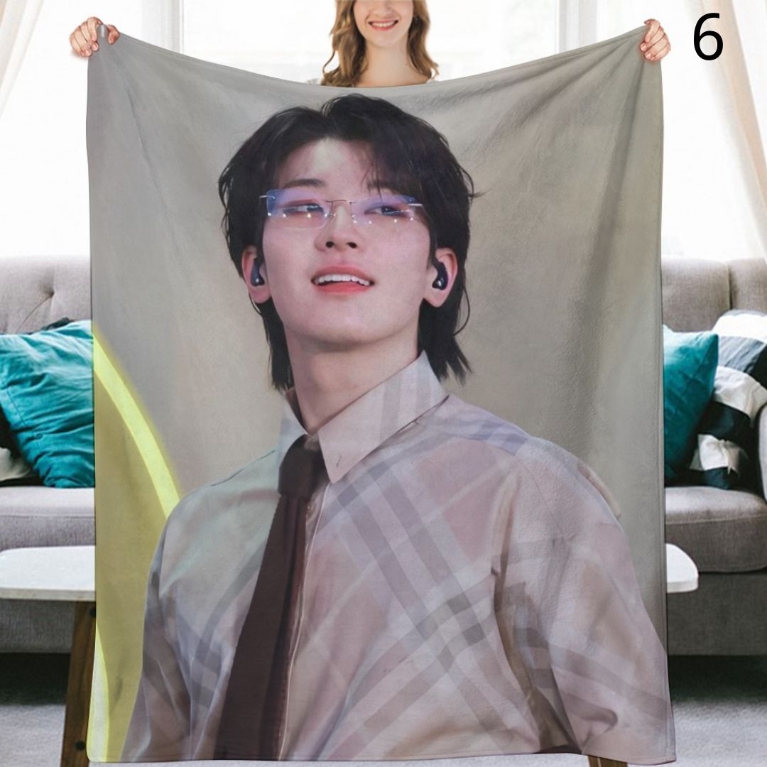 SEVENTEEN Wonwoo Blanket, Seventeen Flannel Throw Blanket, Gifts for Carat