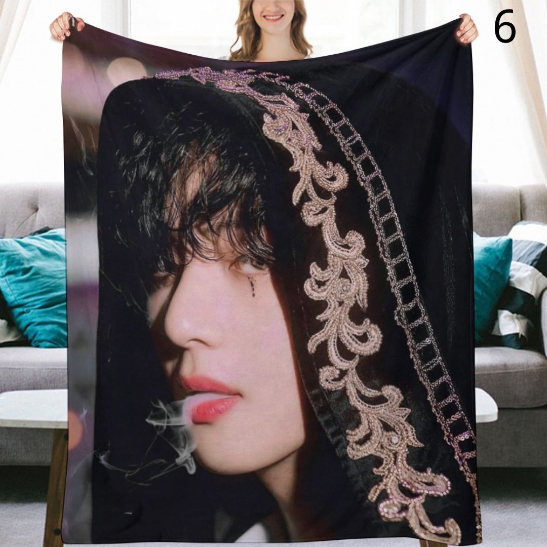 BTS V Taehyung Blanket, BTS Bangtan Boys Flannel Throw Blanket, Gifts for Army