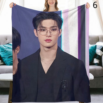 Ateez Mingi Blanket, Ateez Flannel Throw Blanket, Gifts for Atiny