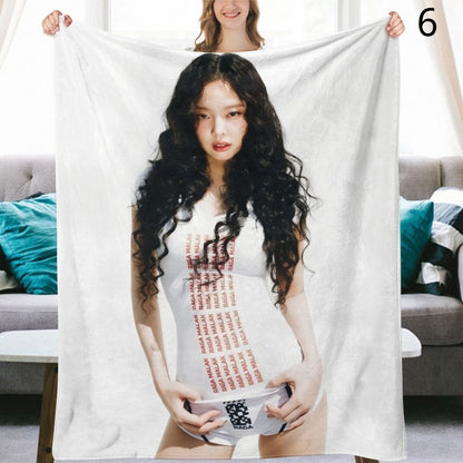 BLACKPINK Jennie Blanket, BP Flannel Throw Blanket, Gifts for Blinks