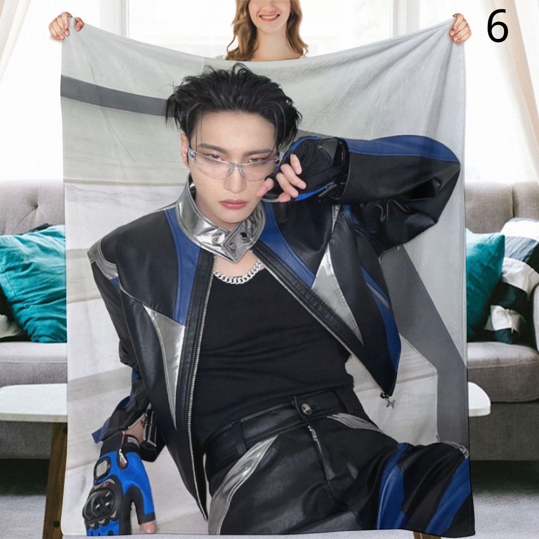 Ateez Seonghwa Blanket, Ateez Flannel Throw Blanket, Gifts for Atiny