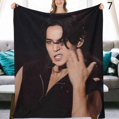 SEVENTEEN Mingyu Blanket, Seventeen Flannel Throw Blanket, Gifts for Carat