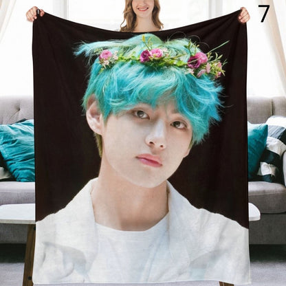 BTS V Taehyung Blanket, BTS Bangtan Boys Flannel Throw Blanket, Gifts for Army