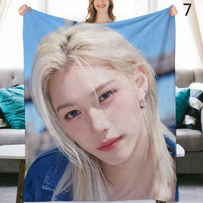 Stray Kids Felix Blanket, SKZ Flannel Throw Blanket, Gifts for Stay