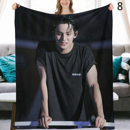 SEVENTEEN Mingyu Blanket, Seventeen Flannel Throw Blanket, Gifts for Carat