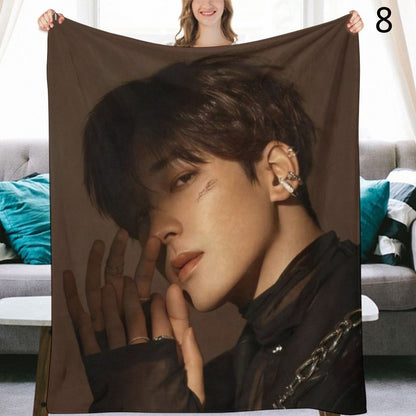 SEVENTEEN Wonwoo Blanket, Seventeen Flannel Throw Blanket, Gifts for Carat