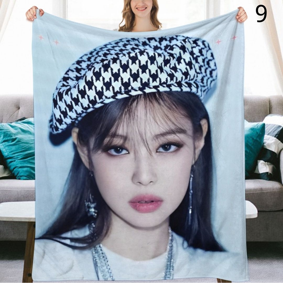 BLACKPINK Jennie Blanket, BP Flannel Throw Blanket, Gifts for Blinks